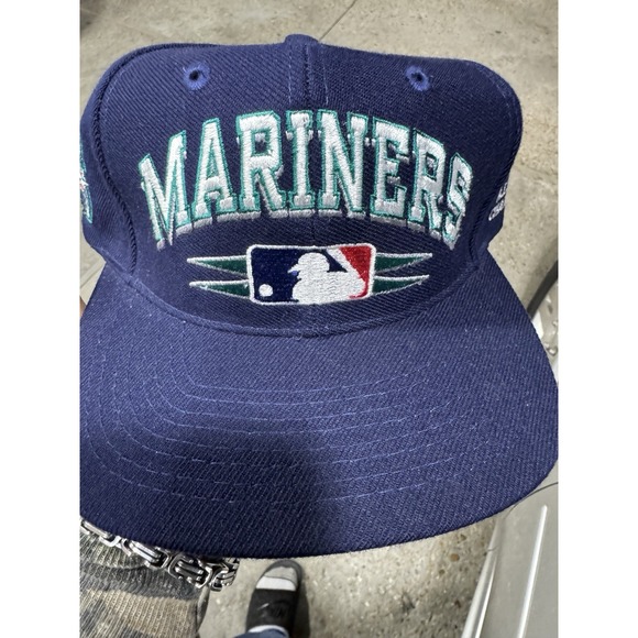 Vintage Seattle Mariners Logo Athletic Diamond Spike Hat SnapBack Cap
